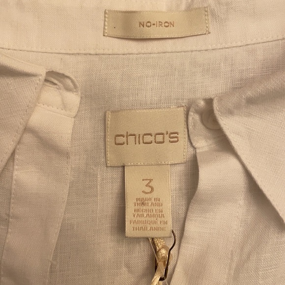 NWT Chico’s Effortless Linen Sina II 3/4 sleeves - Picture 5 of 9